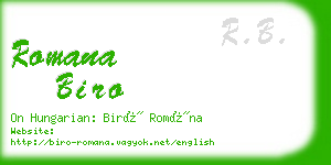 romana biro business card